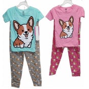 Wholesale - 2pc "DOG" GIRLS SLEEP SET (2 ASST PRINTS -SIZE: 4/5,6/7,8/10,12/14), UPC: 636458334918